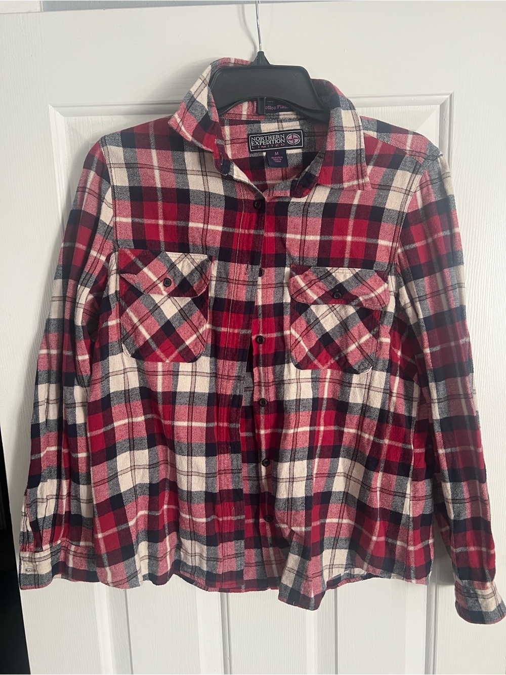 Women’s Red Plaid Flannel Shirt
